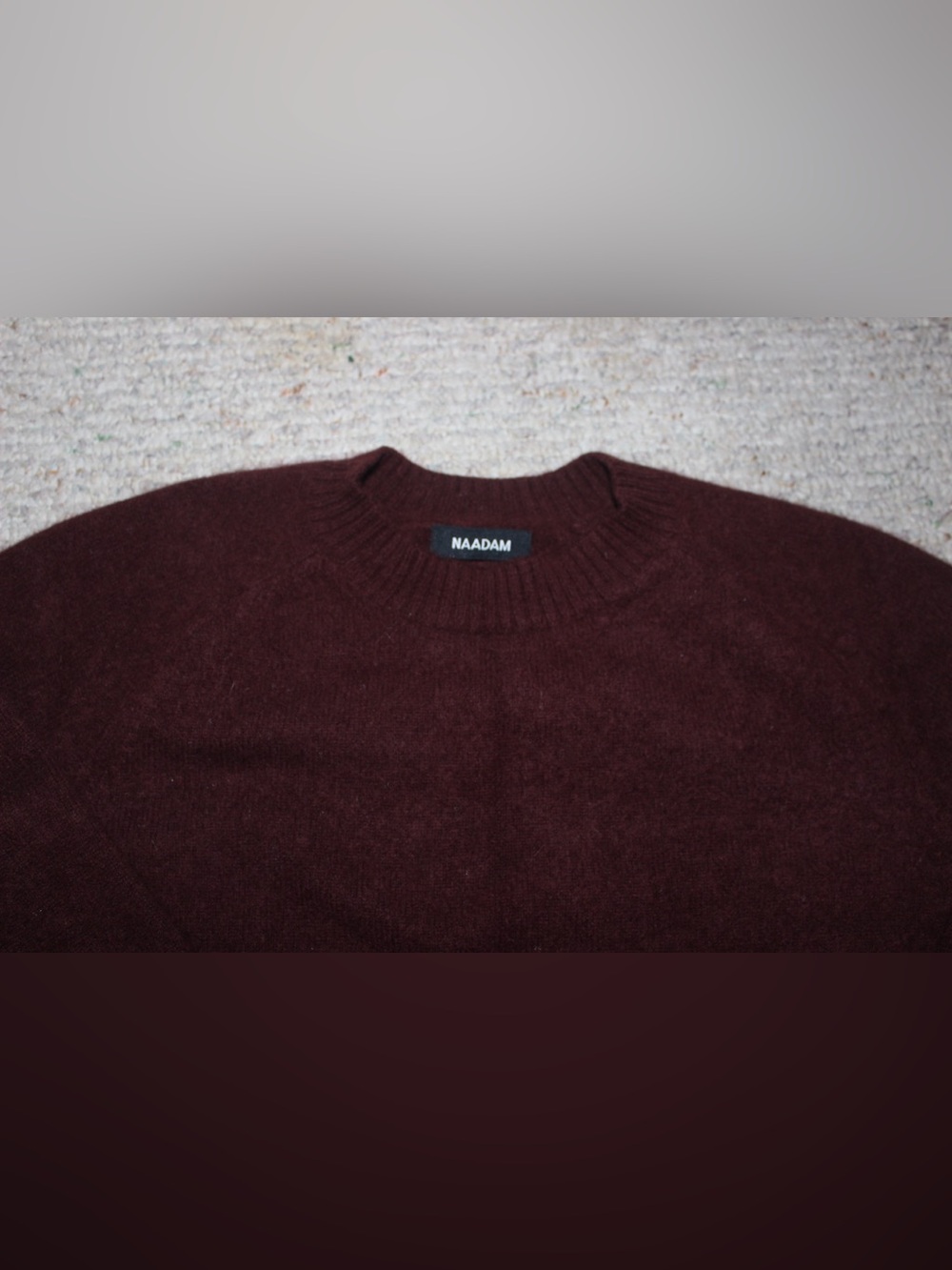 NAADAM Men's Crewneck Cashmere Sweater in Burgundy